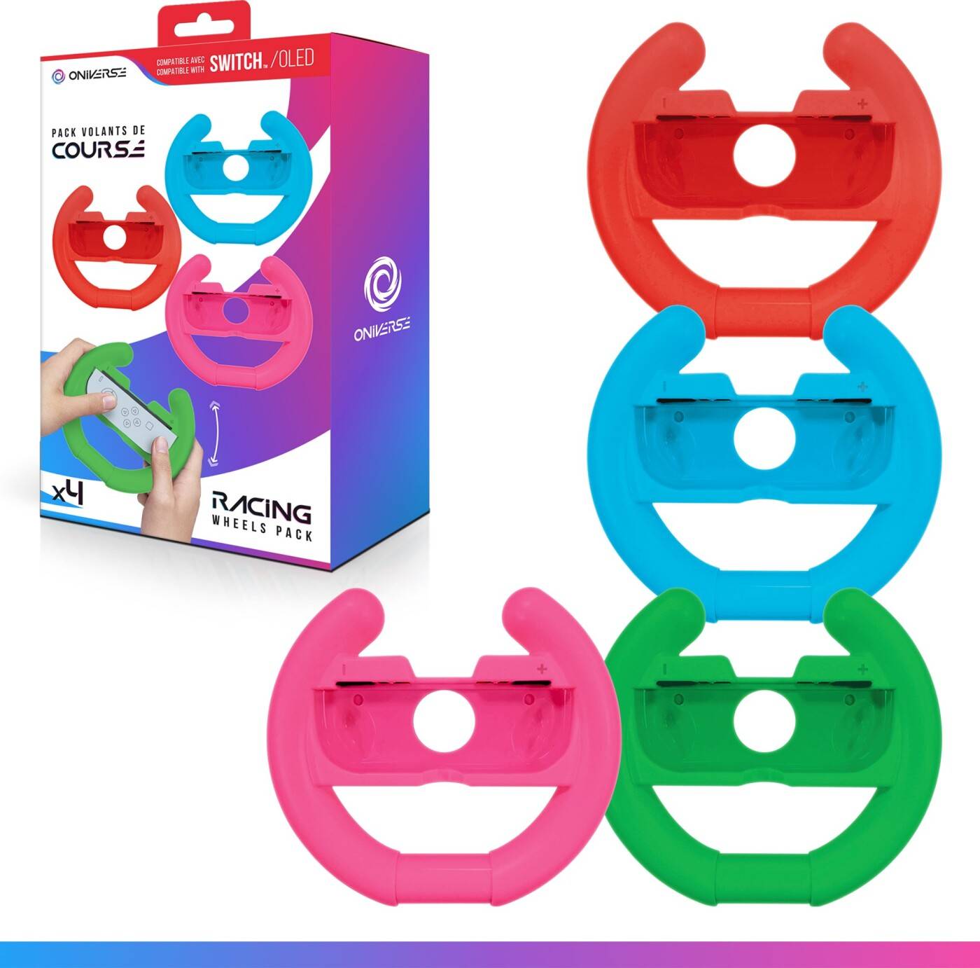 Pack 4 Racing Wheel Controller Holders for Nintendo Switch 2