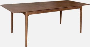 Sweeek Rectangular Extendable Rubberwood Ash Veneer Dining Table