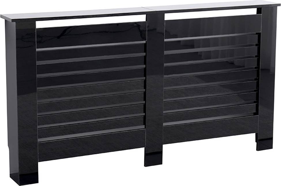 High Gloss Black Radiator Cover Large