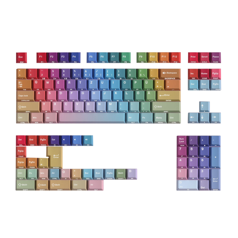Gradient Rainbow PBT Cherry Keycaps