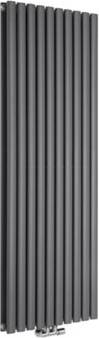 Anthracite Vertical Double Oval Panel Designer Radiator