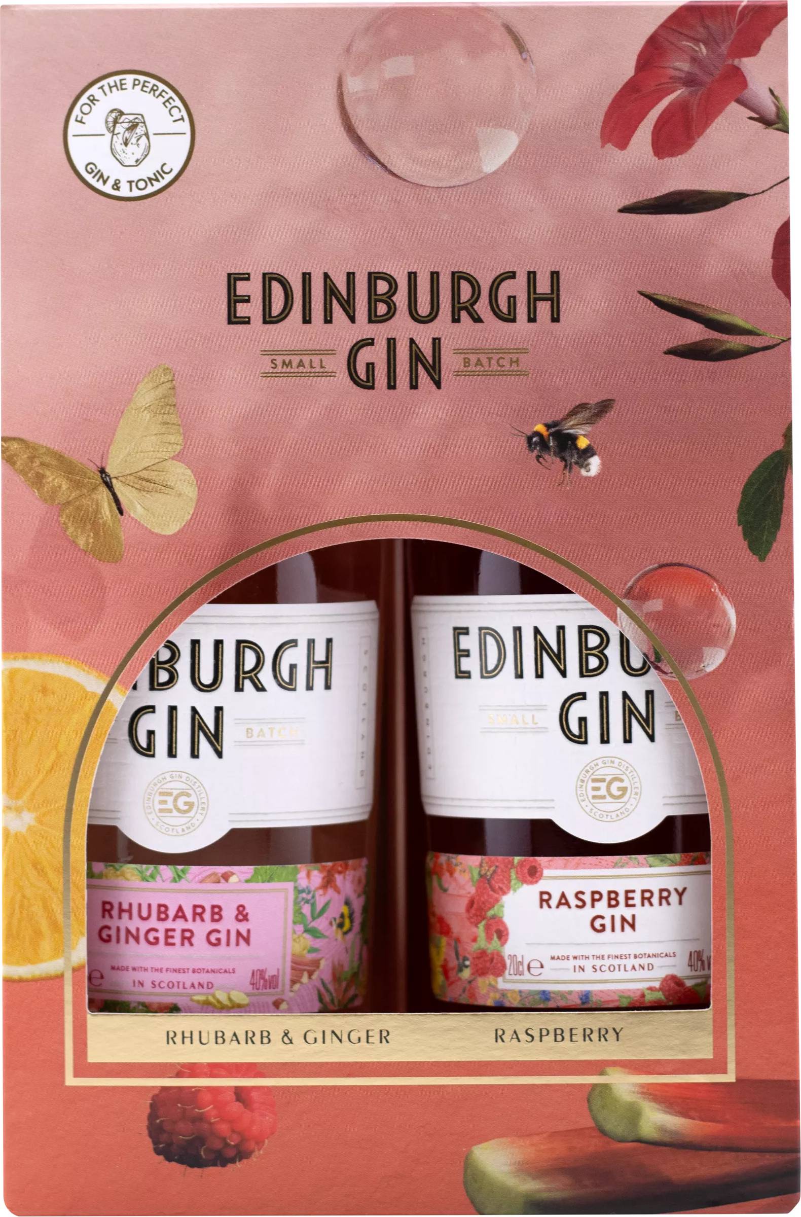 Edinburgh rhubarb gin Edinburgh Gin Rhubarb and Raspberry Set 40 cl