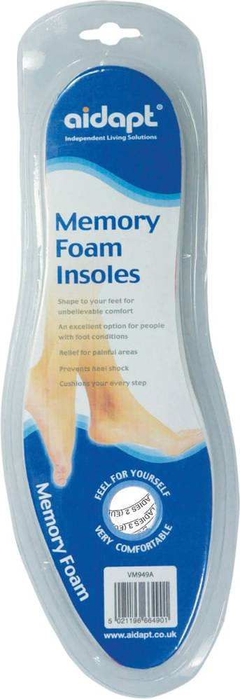 Memory foam insoles Aidapt Memory Foam Insole