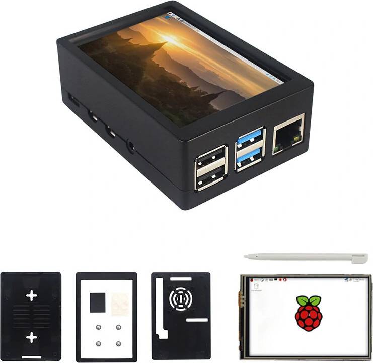 Raspberry Pi 3.5 Inch TFT Touch Screen Display ABS Case Kit