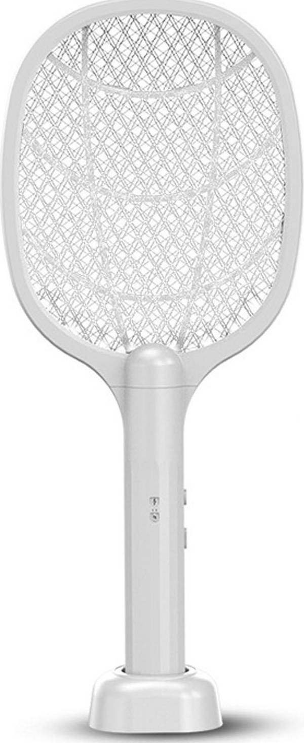 Electric fly swatter Tomtop Jms Electric Fly Swatter Rechargeable Safety Mesh Racket with Bug Light