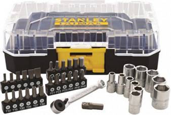 Stanley fatmax pro stack B&Q Fatmax Pro-Stack 1/4In Socket Bit Set 37 Piece Tool Kit