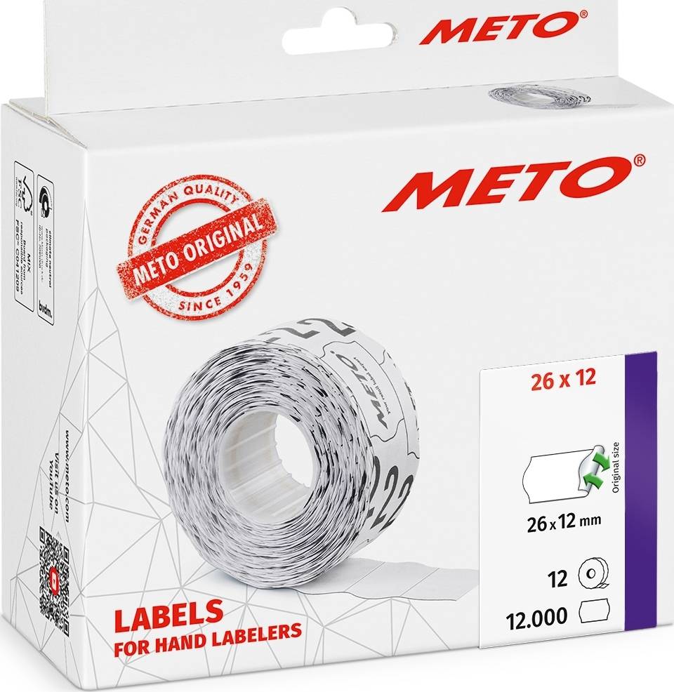 Price Labels 26x12 White Removal 12 RLS