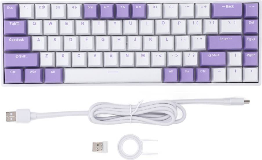 60 keyboard red 68 Keys Hot Swappable Red Switch RGB
