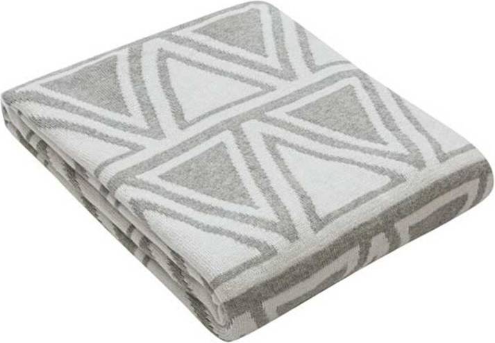 Ancoree Geometric Triangle Pattern Blanket Blankets Grey