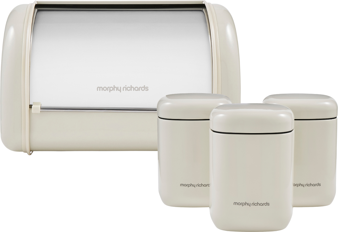 Compact Bread Canister Set - Cream