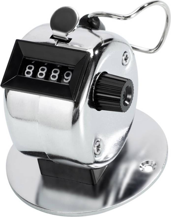 Metal Handheld 4-Digit Clicker Counter Measurement tool