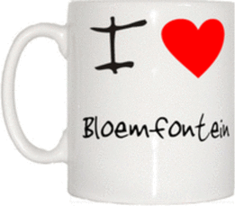 TeeTreeDesigns I Love Heart Bloemfontein Mug