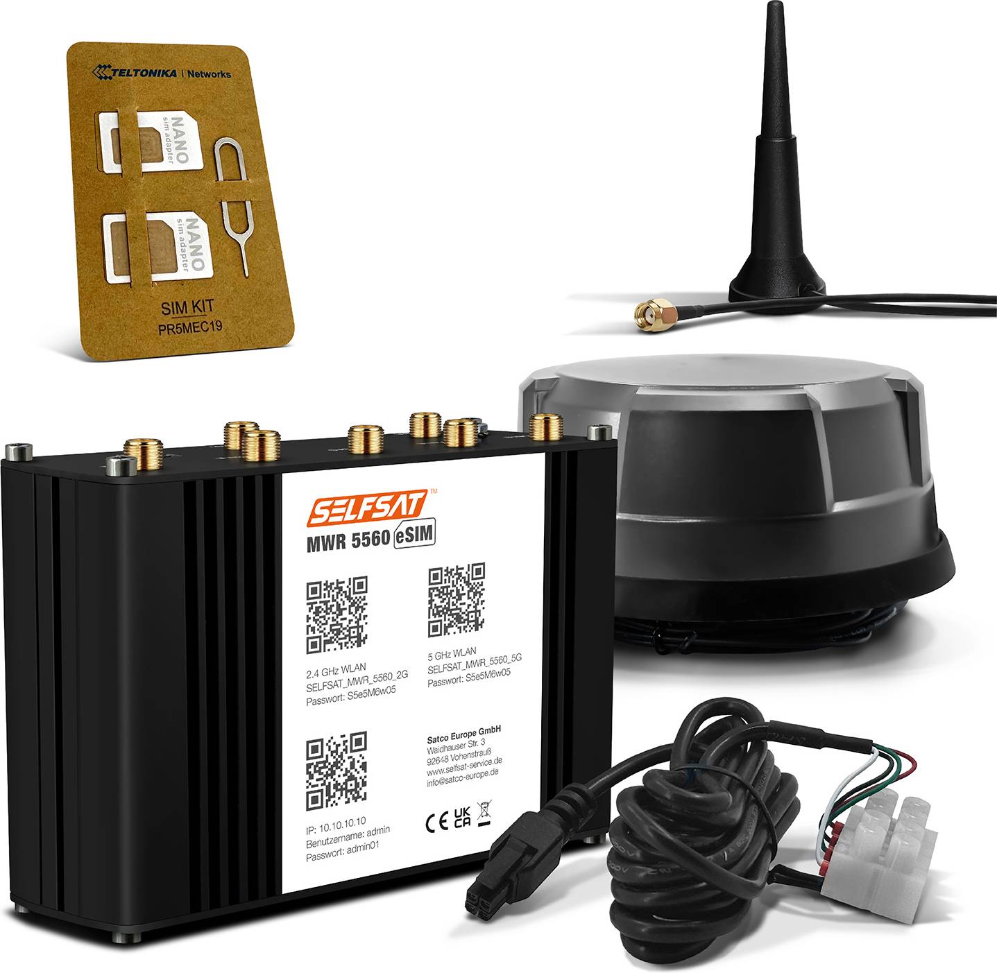 5g esim Selfsat MWR 5560 eSIM 5G Cat 19 WLAN Router