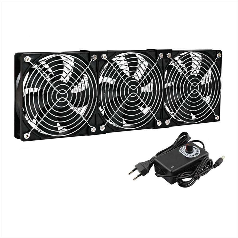 3x120mm Computer Fan with AC Speed Controller