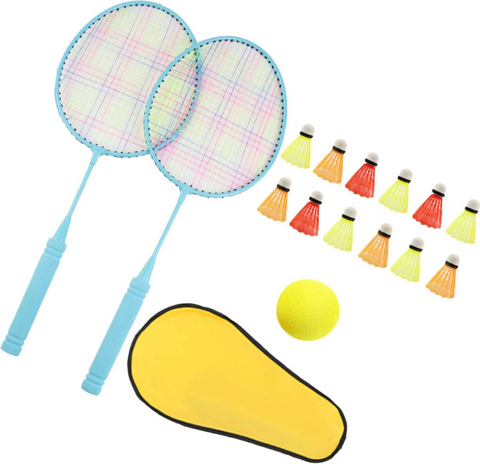 iplusmile Long Handle Badminton Rackets Set 12pcs