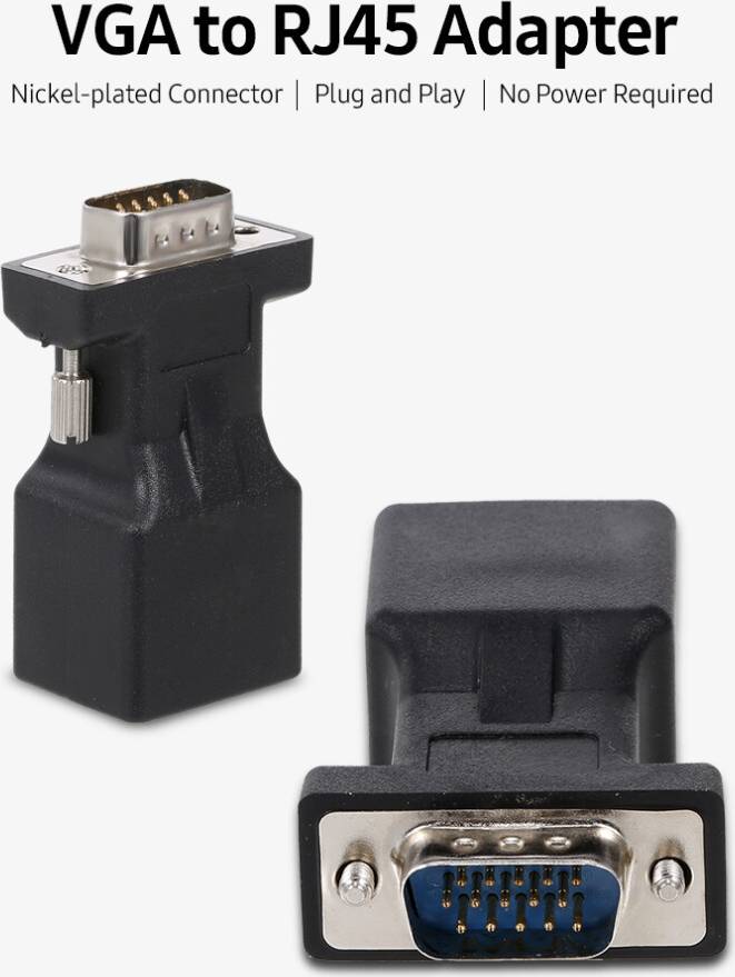 2PCS VGA to RJ45 Adapter