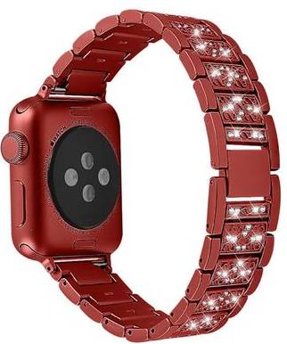 Apple Watch 41mm Rhinestone Décor Stainless Steel Watch Strap