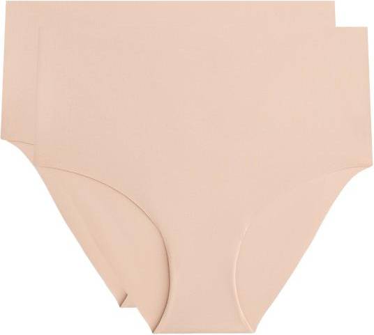 Invisible Polyamide Blend Classic Mid-Rise Briefs - Beige/Neutral