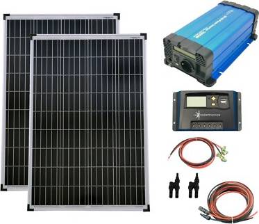 Solartronics Set 2x100w Poly Solar Module 20a Charge Yellow