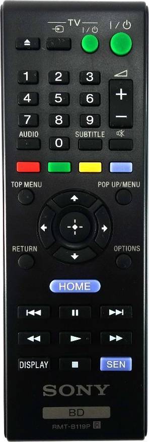 Sony RMT-B119P Blu-Ray Remote Control