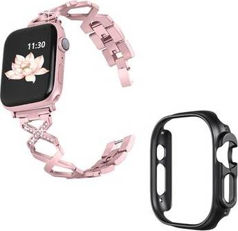 Apple Watch Ultra Rhinestone Décor Stainless Steel Watch Strap