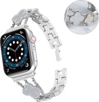 Apple Watch 40mm Shiny Rhinestone Flower Décor Watch Strap