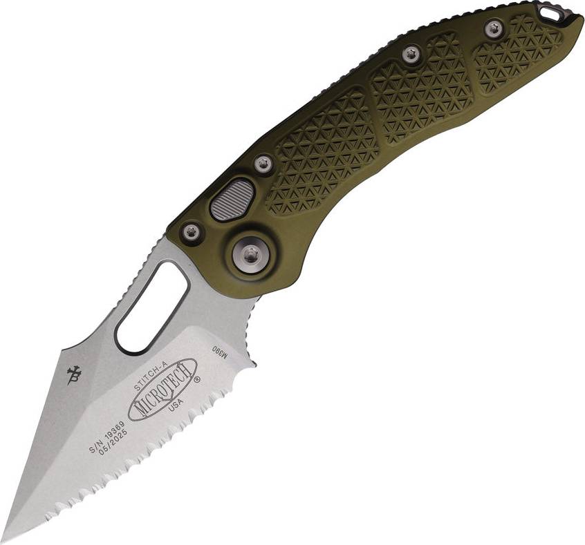 Microtech Auto Stitch S/E Button Lock Pocket knife