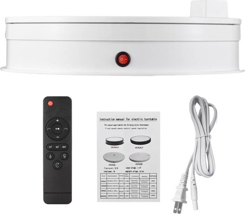 30cm Motorized Rotating Stand 360 LED