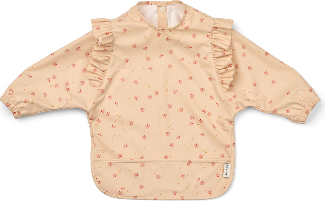 Liewood Merle Ruffle Haklapp Mini Butterfly Cape Bib - Rosa