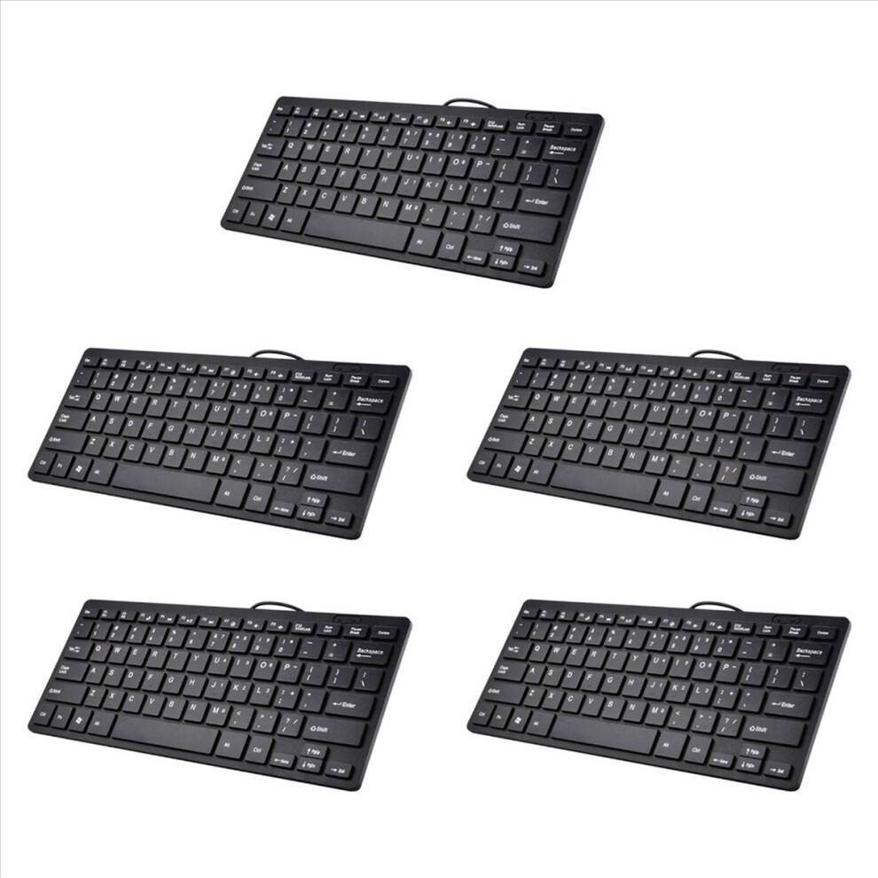 5X Compact Wired USB Keyboard