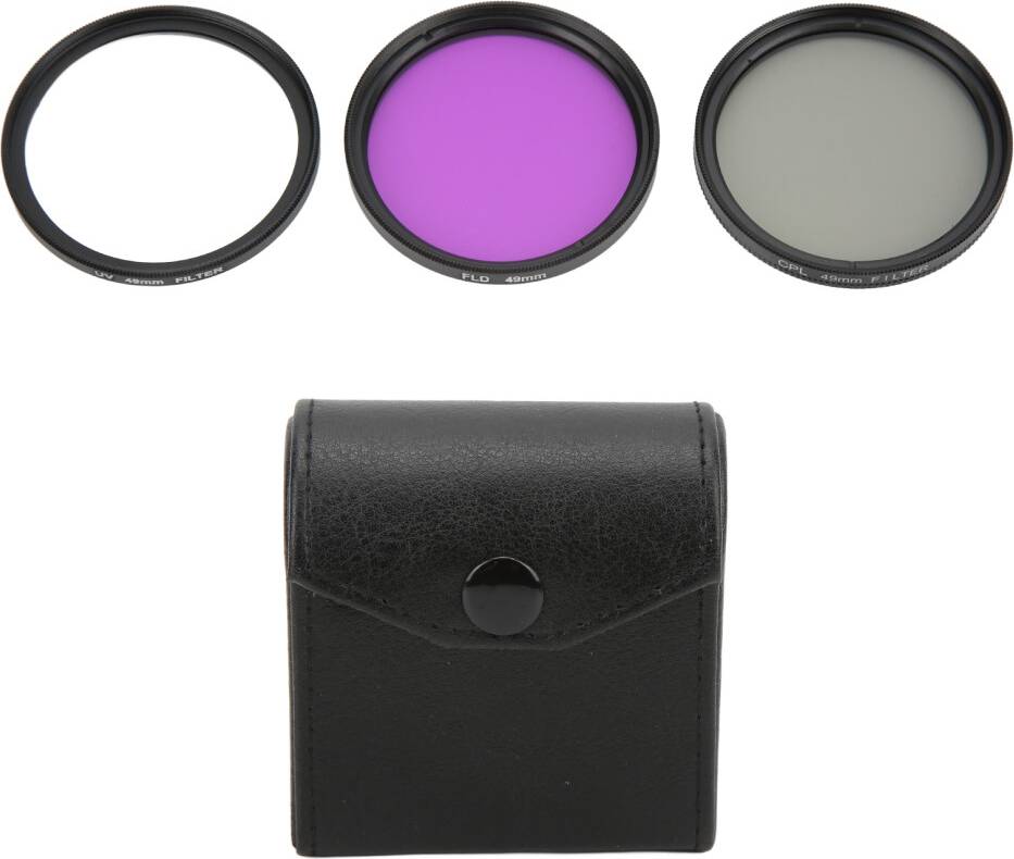 3pcs 49mm Multi Coated Lens Filter Kit