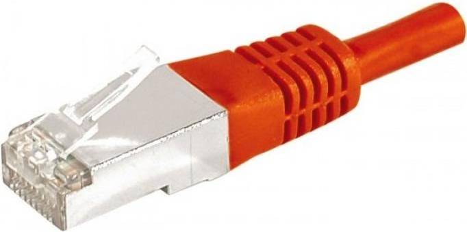 Patchkabel F UTP Cat 6a 0.15 m Rood