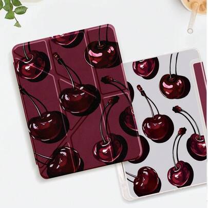 Christmas Red Retro Red Cherry Pattern Tablet Case