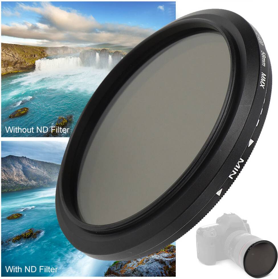 Variable ND Filter 58mm Exposure Control