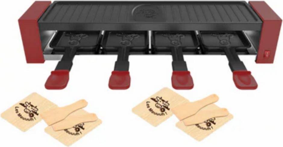 Raclette grill Little Balance Raclette 4er Set 800W Piment Meuuuh