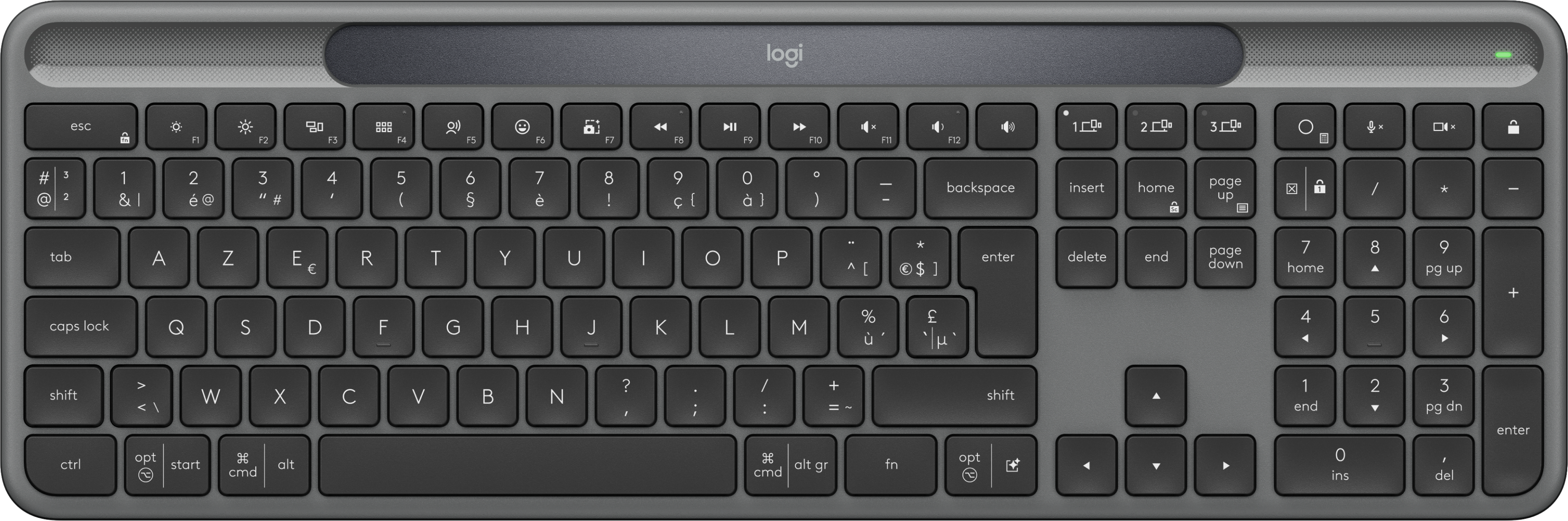 Wireless keyboard Logitech Signature Slim Solar Plus Wireless Keyboard Bluetooth - Graphitgrå