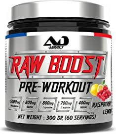 ADDICT Raw Boost Pre-Workout Raspberry Lemon 300g