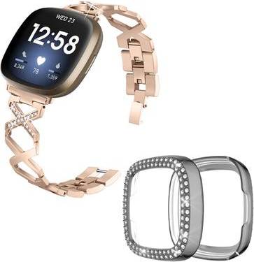 Fitbit Sense Versa 3 X-Shape Rhinestone Watch Strap