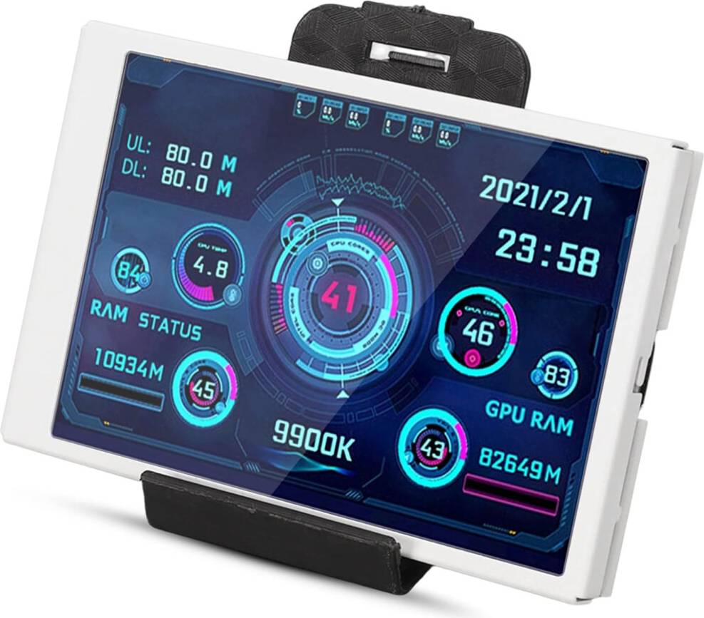 White pc monitor AIDA64 3.5 Inch IPS USB Mini Temp Monitor