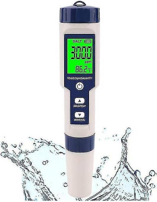 Pool Salt Tester Digital Salinity Meter 5 In 1