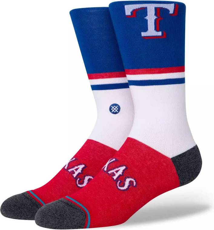 Stance Color MLB Sock Texas Rangers - White