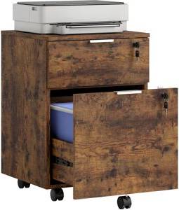Homcom 2 Drawer Filing Adjustable Hanging Bars Storage Cabinet