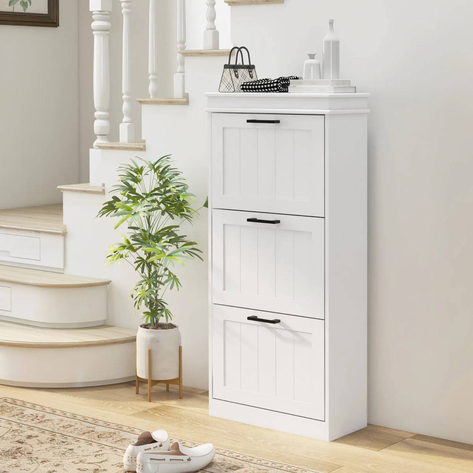 Homcom Slim Storage Organizer Cabinet Unit Shoe Rack