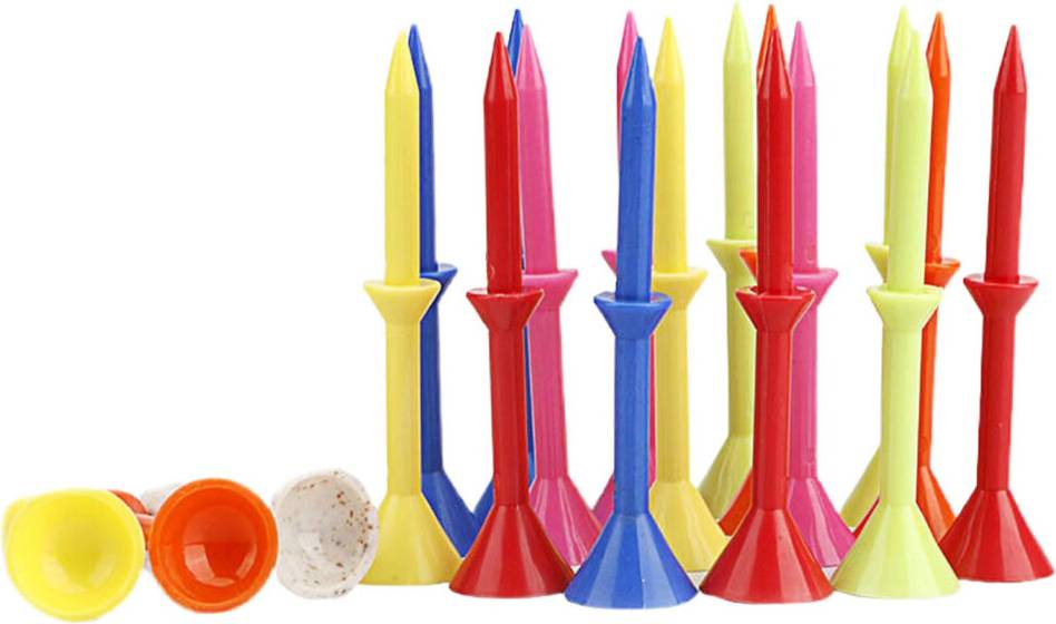 50X Mixed Color Golf Tees With Support