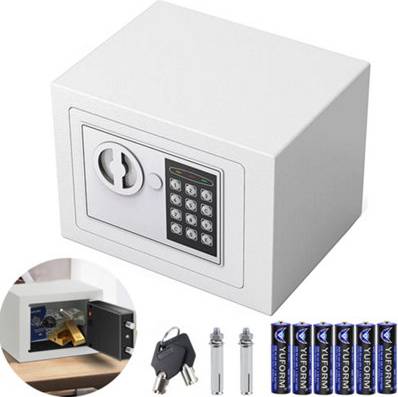 B&Q Compact Digital Safe With Key Lock