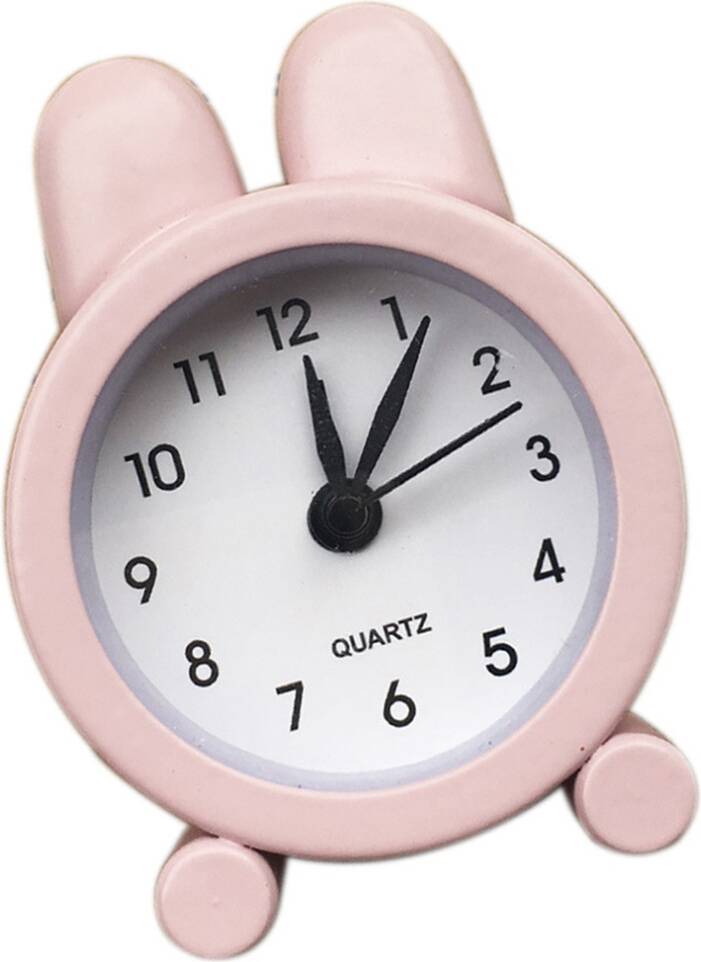 ABOOFAN Rabbit Ear Alarm Clock Metal Desktop