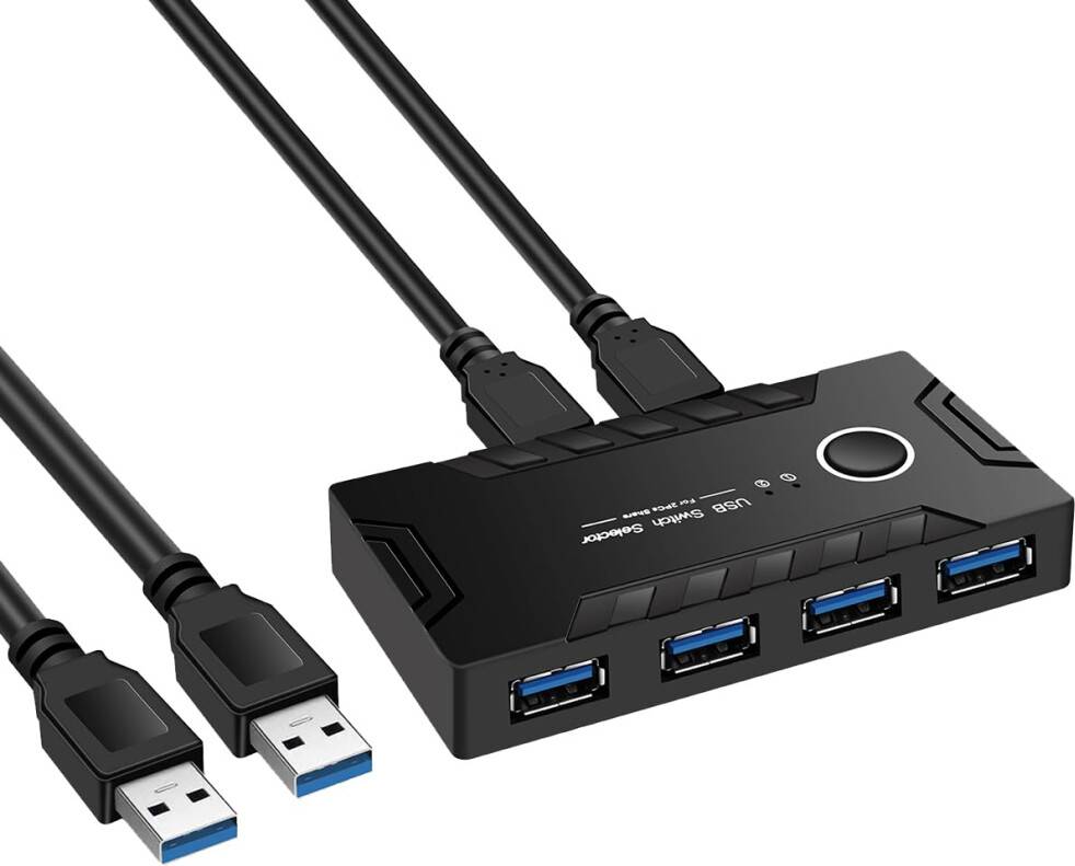 Melitt USB 3.0 KVM Switcher 2 In 4 Out