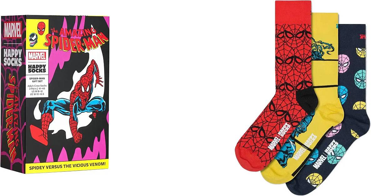Happy Socks Marvel Spider-Man 3-Pack Gift Set - Multi/Patterned
