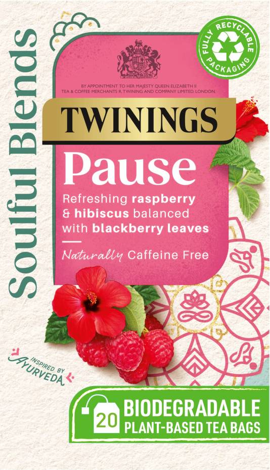 Hibiscus tea Twinings Pause Raspberry Hibiscus Tea 20 Biodegradable Bags