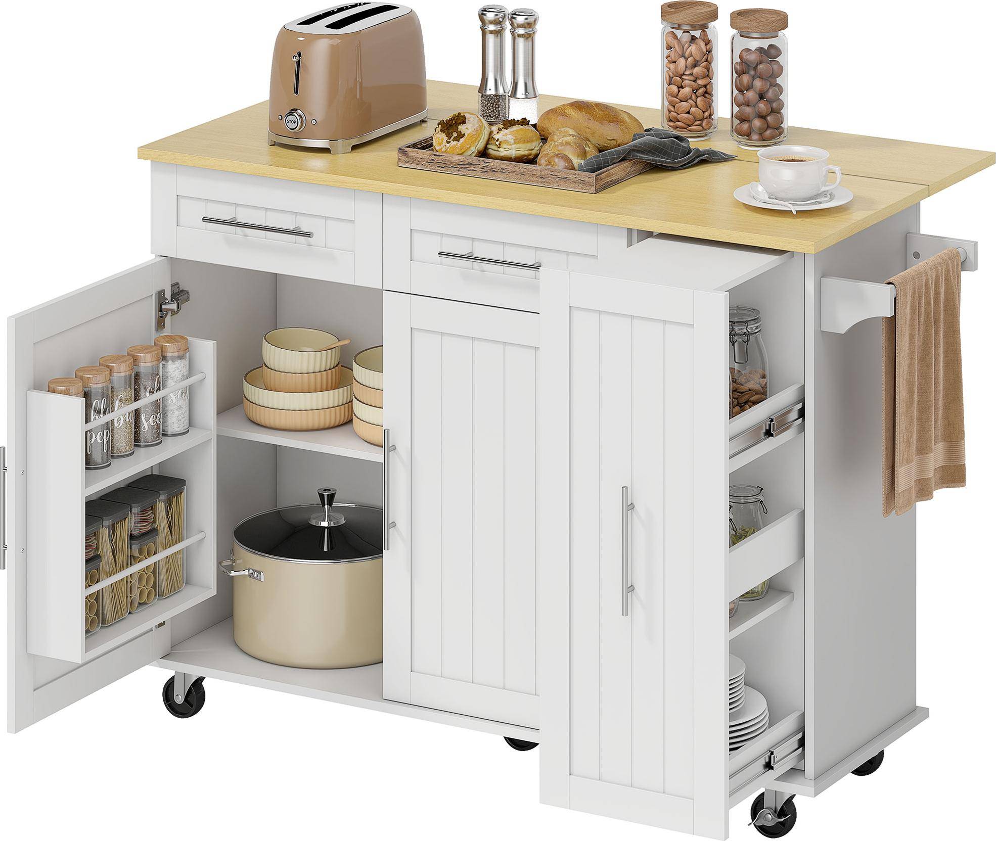 Homcom Köksö MDF Vit